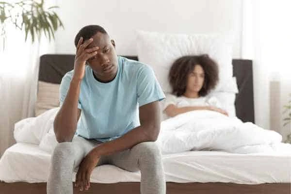 Man upset about ED symptoms Dormer's Wells