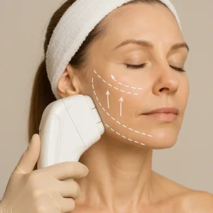 Woman having HI-FU to reduce wrinkles call LA LIPO Dormer's Wells Now!