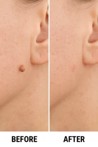 Skin tags removal Dormer's Wells before and after